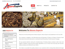 Tablet Screenshot of aksonsexports.com